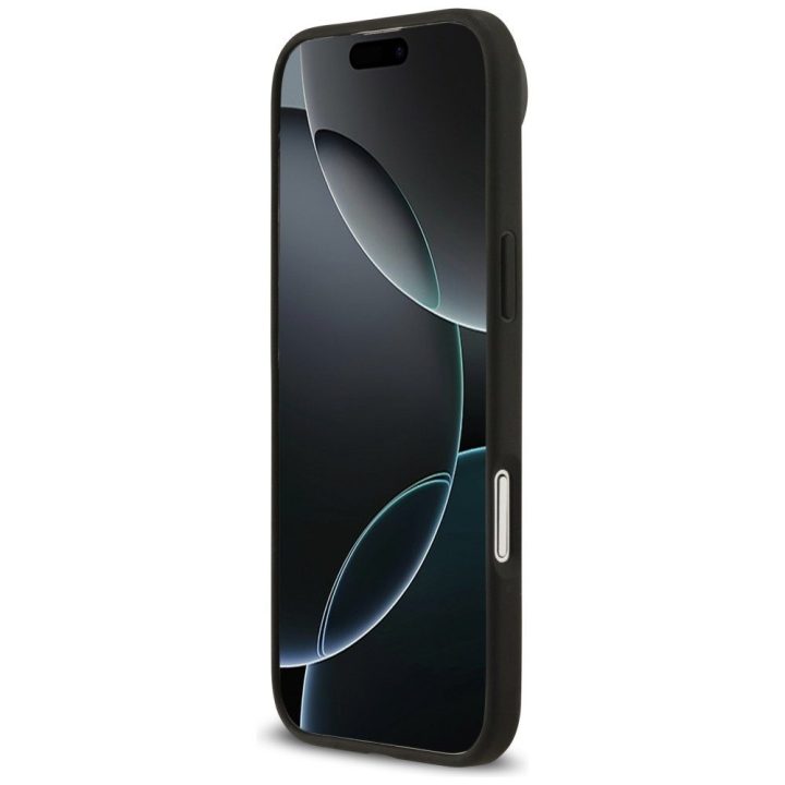 Telefono dėklas iPhone su gėlėmis juodas Guess