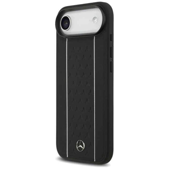 Telefono dėklas iPhone Air juodas odinis MagSafe Mercedes