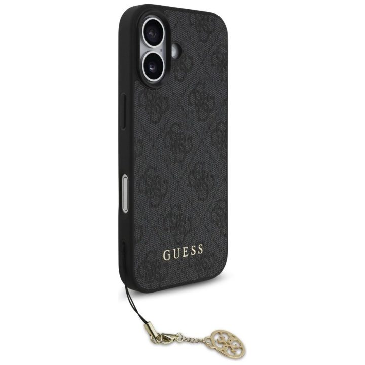 Telefono dėklas iPhone 17 juodas su pakabuku Guess