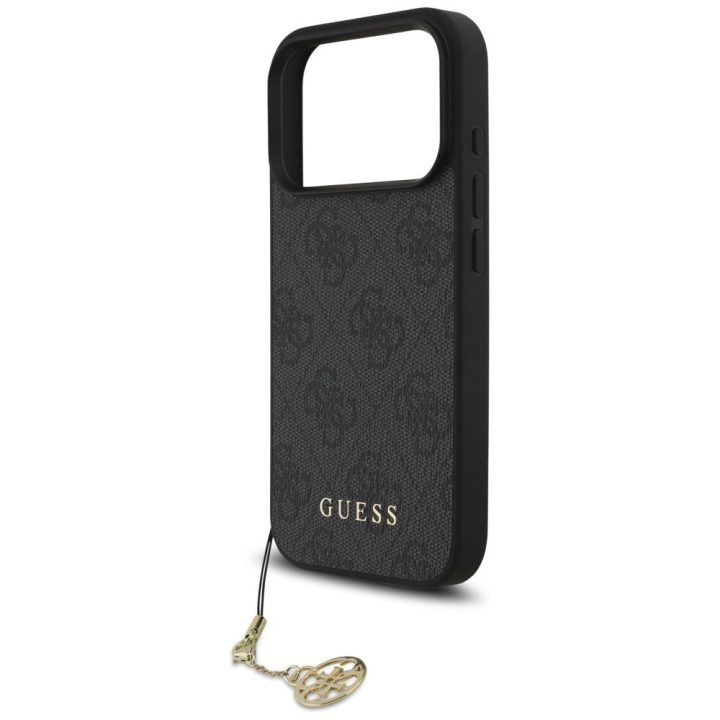 Telefono dėklas iPhone 17 Pro juodas su pakabuku Guess