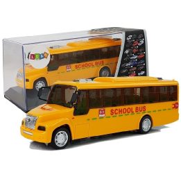 Geltonas mokyklinis autobusas vaikams su garsais ir šviesomis
