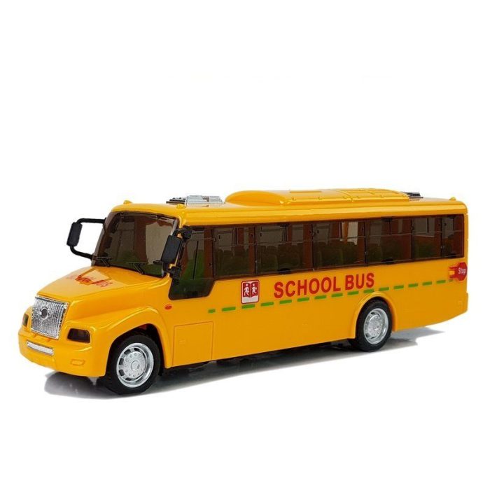 Geltonas mokyklinis autobusas vaikams su garsais ir šviesomis