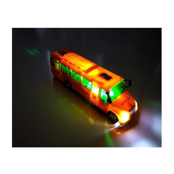 Geltonas mokyklinis autobusas vaikams su garsais ir šviesomis