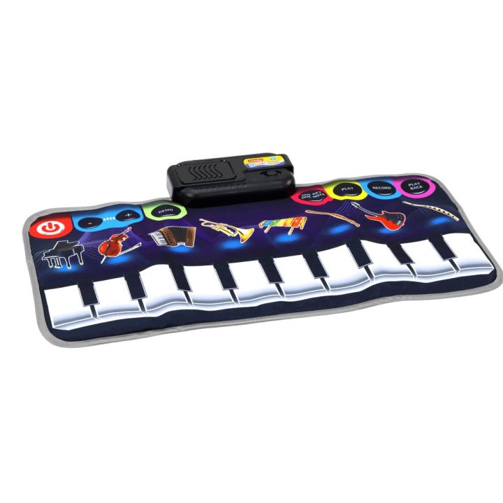 Muzikinis kilimėlis vaikams su instrumentais ir pianinu