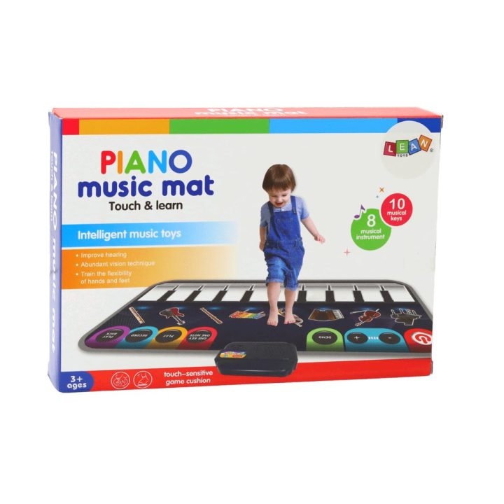 Muzikinis kilimėlis vaikams su instrumentais ir pianinu