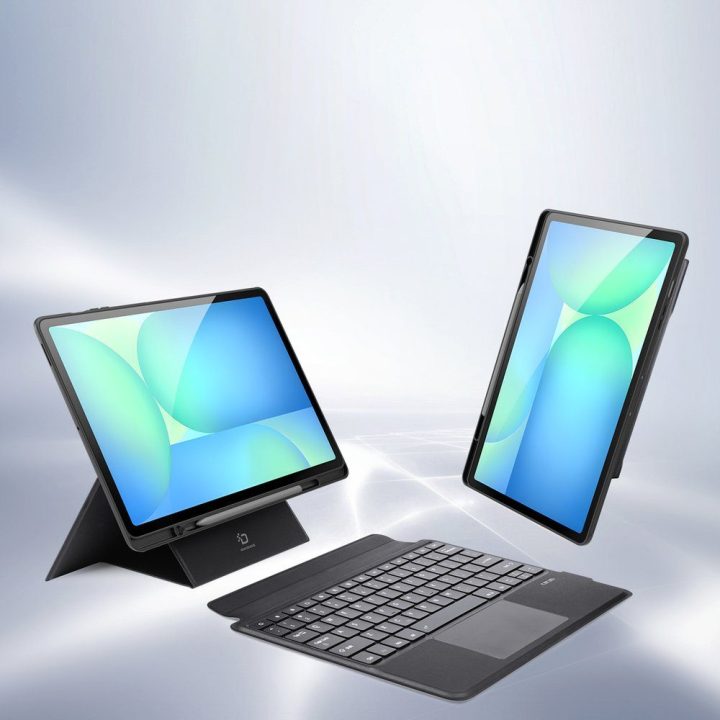 Planšetės dėklas su klaviatūra Samsung Tab S10 FE+ juodas