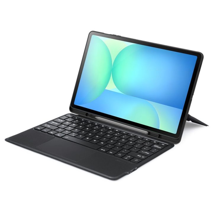 Planšetės dėklas su klaviatūra Samsung Tab S10 FE+ juodas