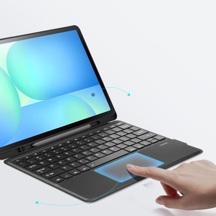 Planšetės dėklas su klaviatūra Samsung Tab S10 FE+ juodas