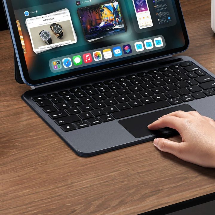Planšetės dėklas su klaviatūra iPad 10″/11″ juodas