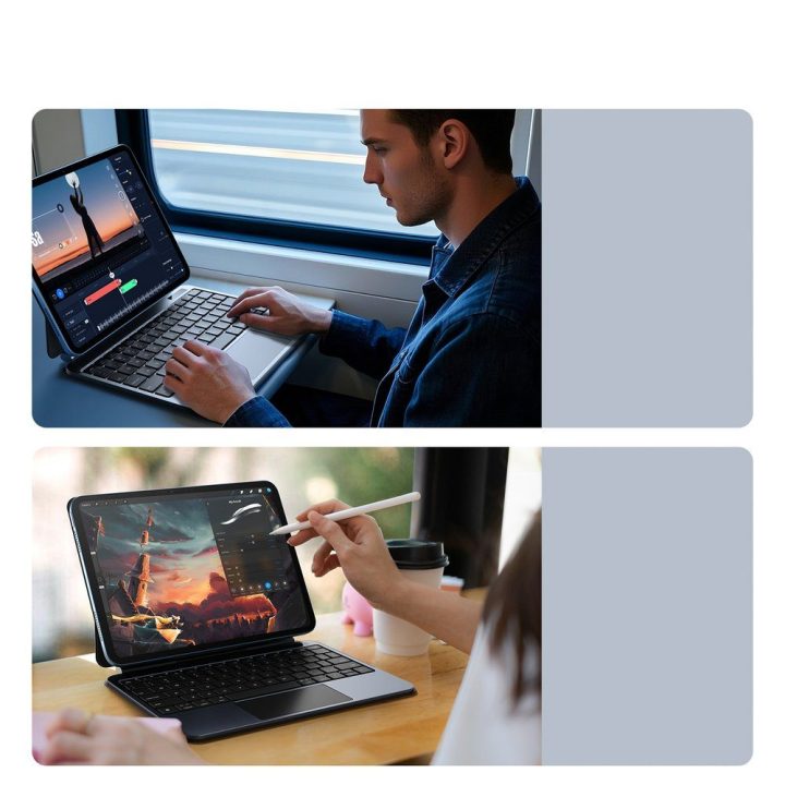 Planšetės dėklas su klaviatūra iPad 10″/11″ juodas