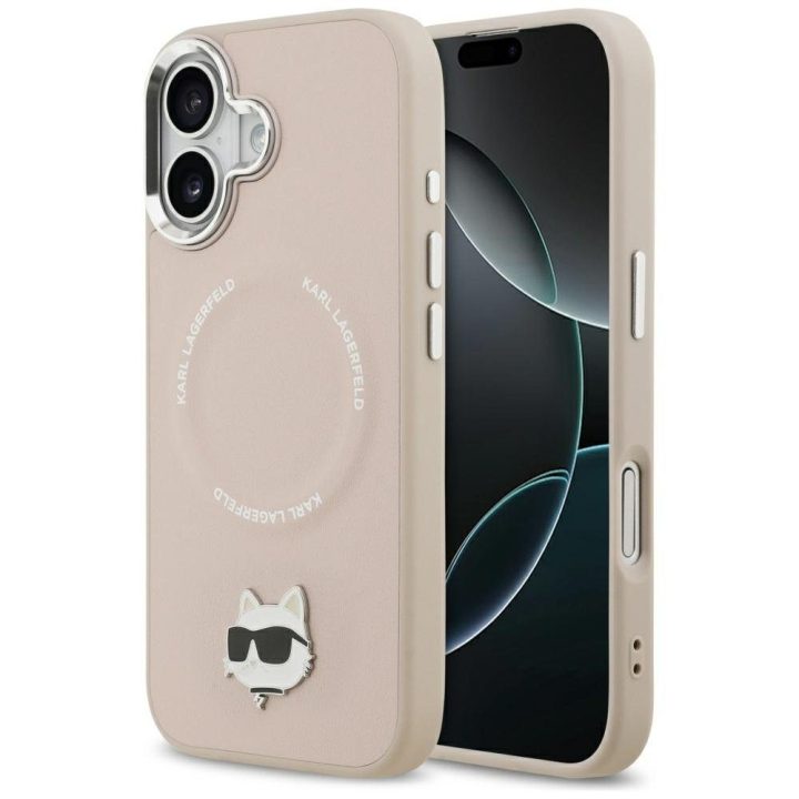 Telefono dėklas iPhone 17 rožinis su MagSafe Karl Lagerfeld