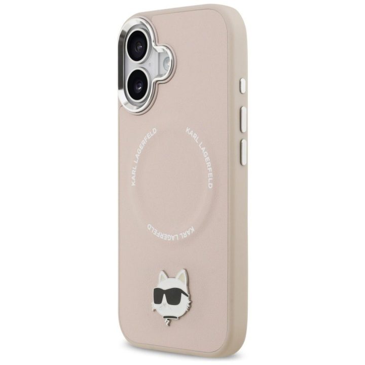 Telefono dėklas iPhone 17 rožinis su MagSafe Karl Lagerfeld