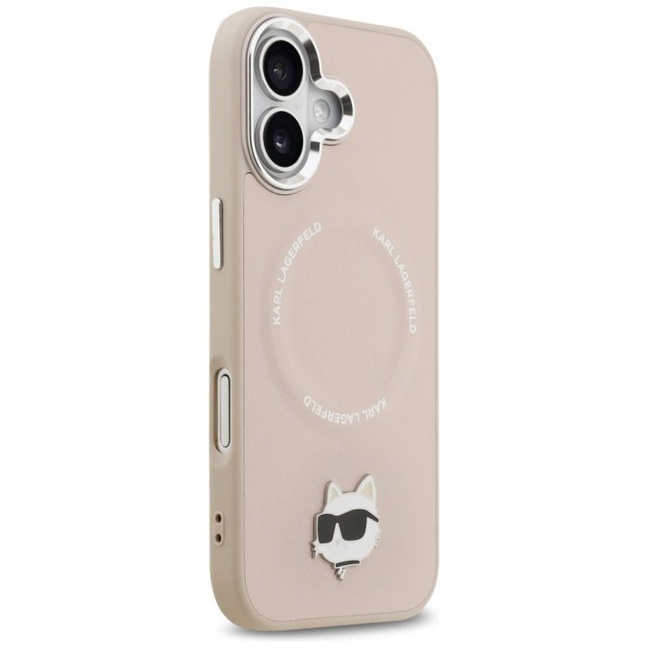 Telefono dėklas iPhone 17 rožinis su MagSafe Karl Lagerfeld