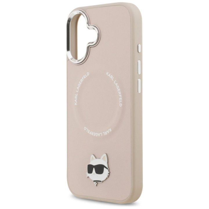 Telefono dėklas iPhone 17 rožinis su MagSafe Karl Lagerfeld