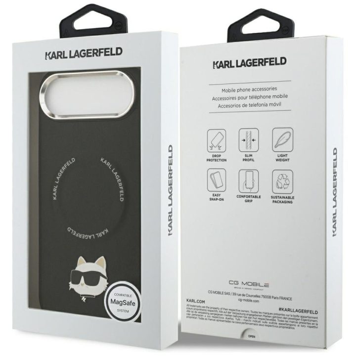 Telefono dėklas iPhone su MagSafe juodas Karl Lagerfeld
