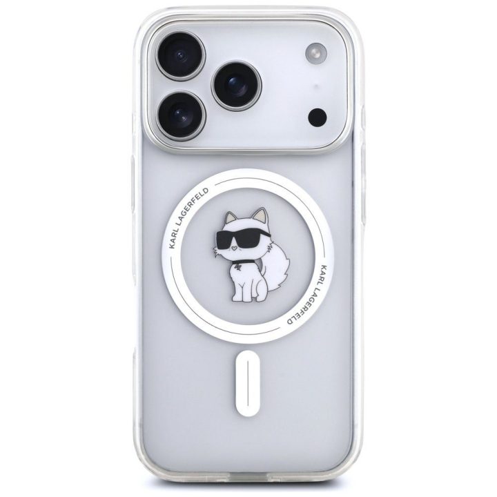 Permatomas telefono dėklas iPhone 17 Pro Max su MagSafe Karl Lagerfeld