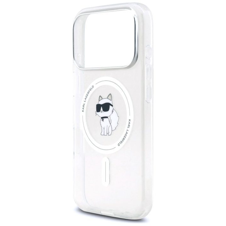 Permatomas telefono dėklas iPhone 17 Pro Max su MagSafe Karl Lagerfeld