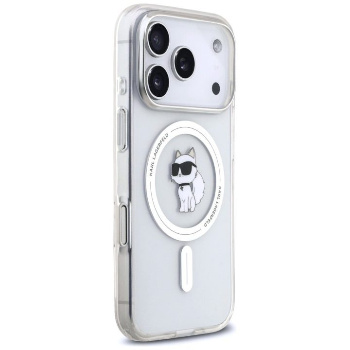 Permatomas telefono dėklas iPhone 17 Pro Max su MagSafe Karl Lagerfeld