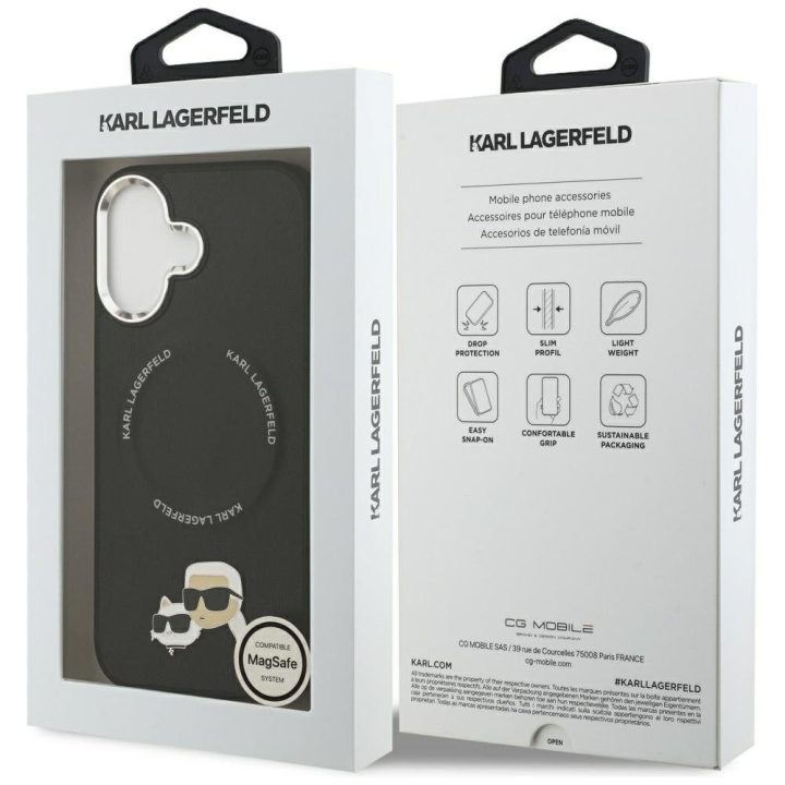 Telefono dėklas iPhone 17 juodas su MagSafe Karl Lagerfeld