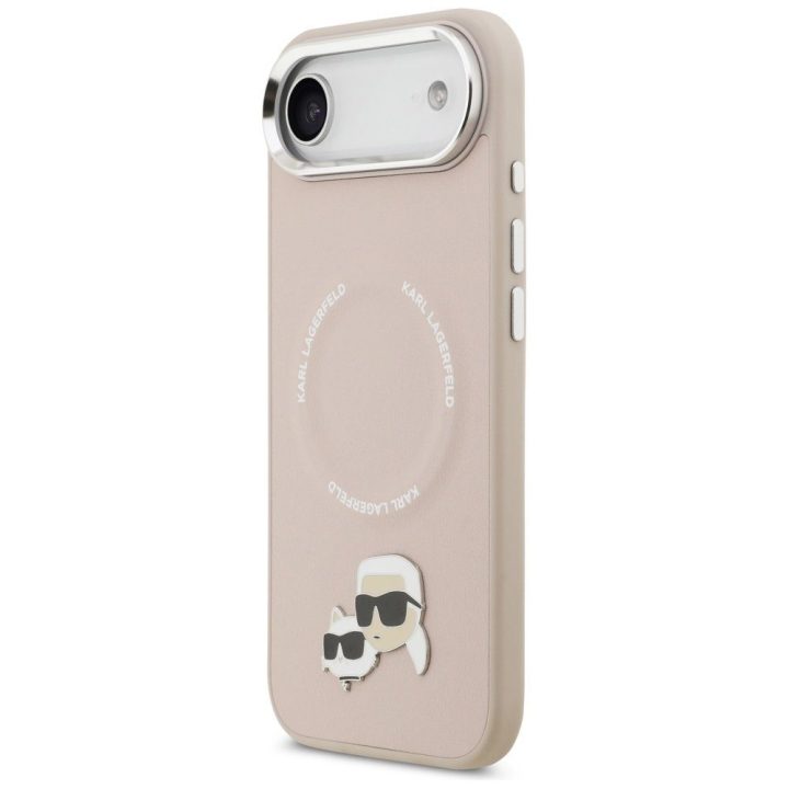 Karl Lagerfeld Karl & Choupette Pins MagSafe Case for iPhone Air Pink