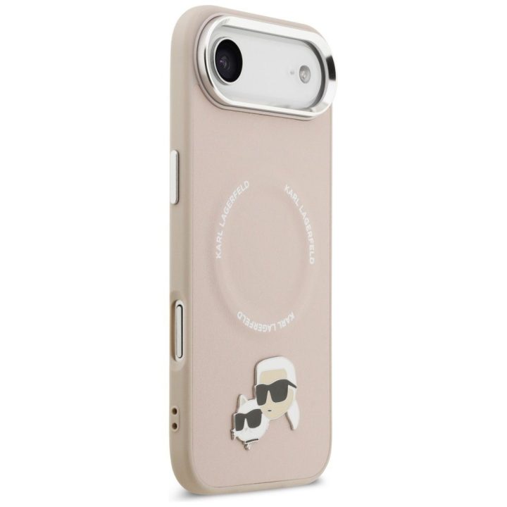 Karl Lagerfeld Karl & Choupette Pins MagSafe Case for iPhone Air Pink