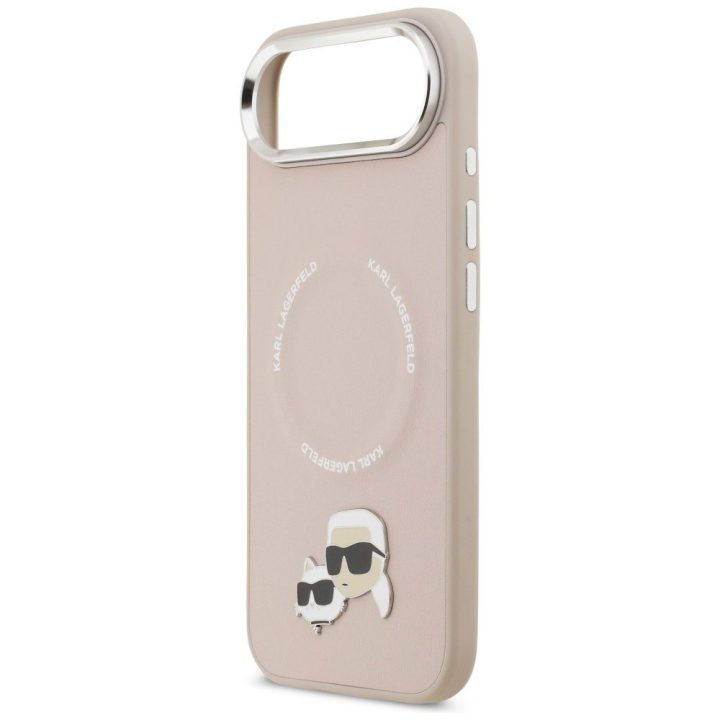 Karl Lagerfeld Karl & Choupette Pins MagSafe Case for iPhone Air Pink