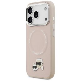 Telefono dėklas iPhone 17 Pro rožinis su MagSafe Karl Lagerfeld