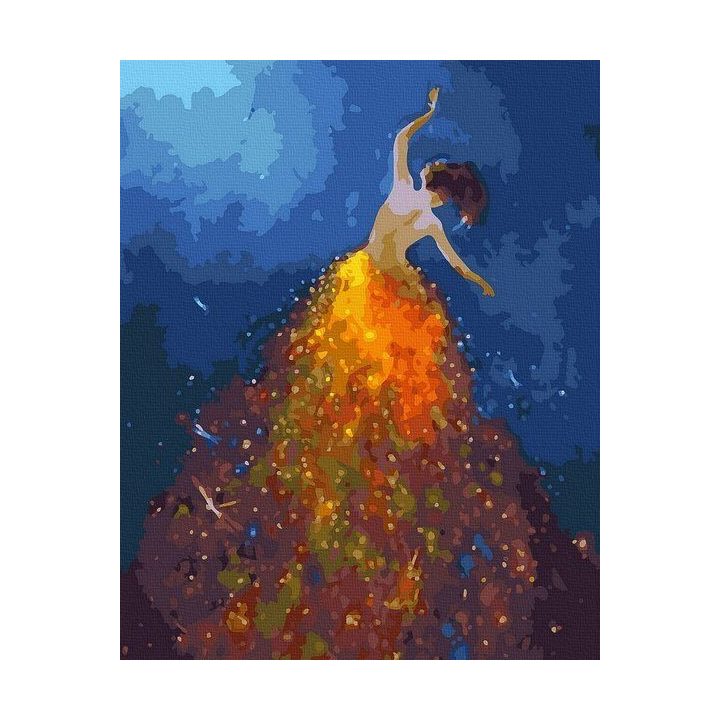 Tapyba pagal skaičius Ugninis šokėjas 40x50 cm