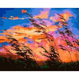 Tapyba pagal skaičius Vėjuotas saulėlydis 40x50 cm