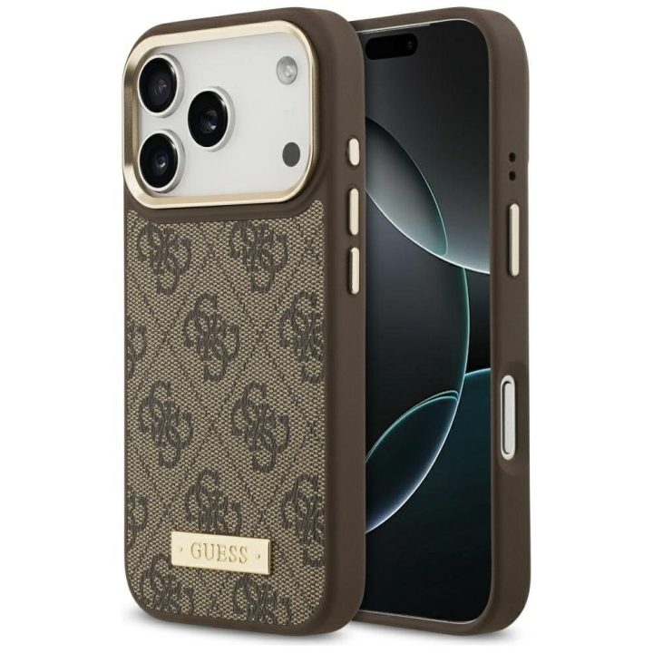 Telefono dėklas iPhone 17 Pro rudas su MagSafe Guess