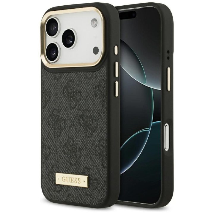 Telefono dėklas iPhone 17 Pro juodas su MagSafe Guess