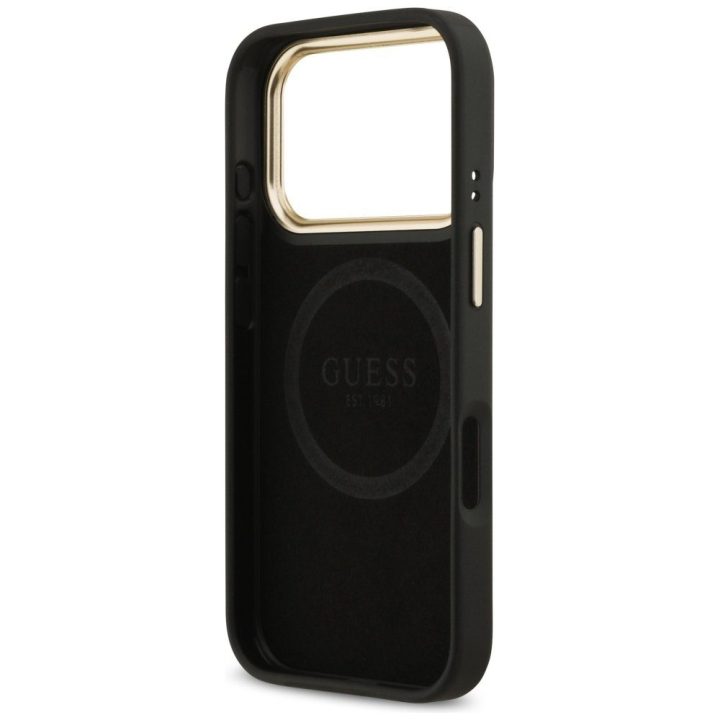 Telefono dėklas iPhone 17 Pro juodas su MagSafe Guess