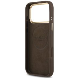 Telefono dėklas iPhone 17 Pro Max rudas su MagSafe Guess