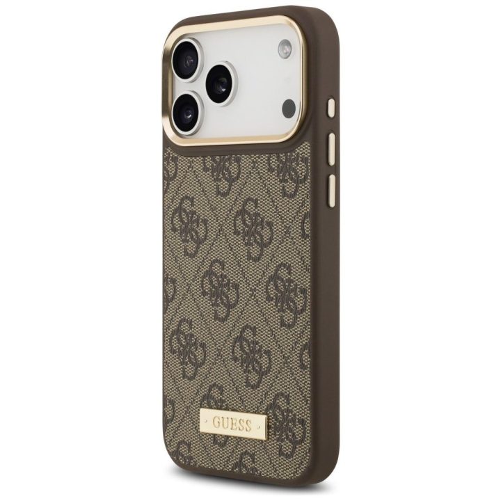 Telefono dėklas iPhone 17 Pro Max rudas su MagSafe Guess