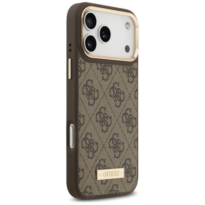 Telefono dėklas iPhone 17 Pro Max rudas su MagSafe Guess