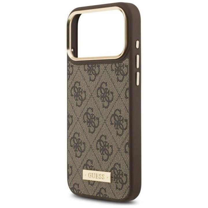 Telefono dėklas iPhone 17 Pro Max rudas su MagSafe Guess