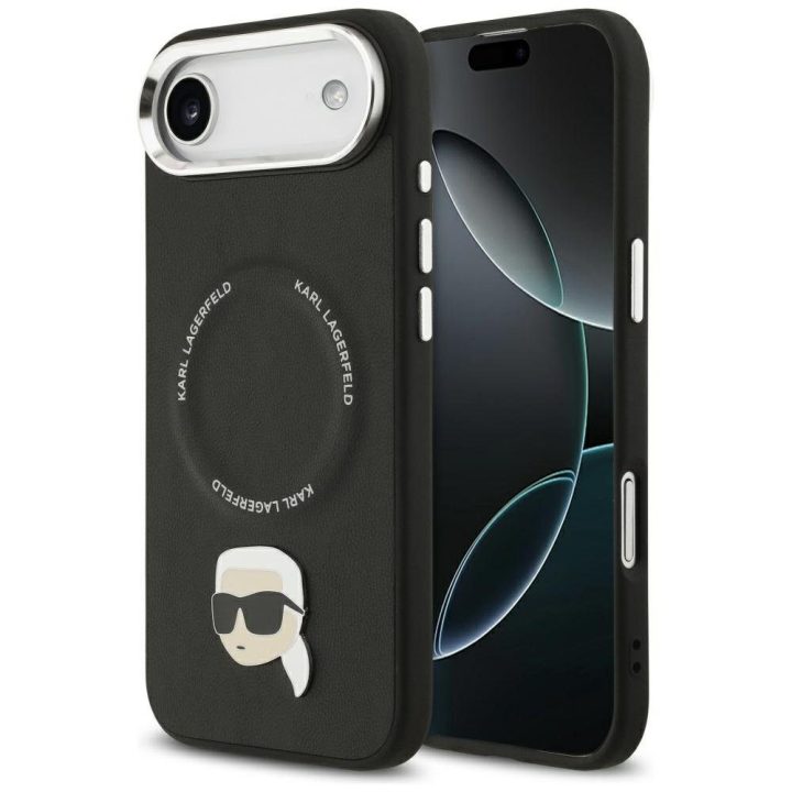 Telefono dėklas iPhone su MagSafe juodas Karl Lagerfeld