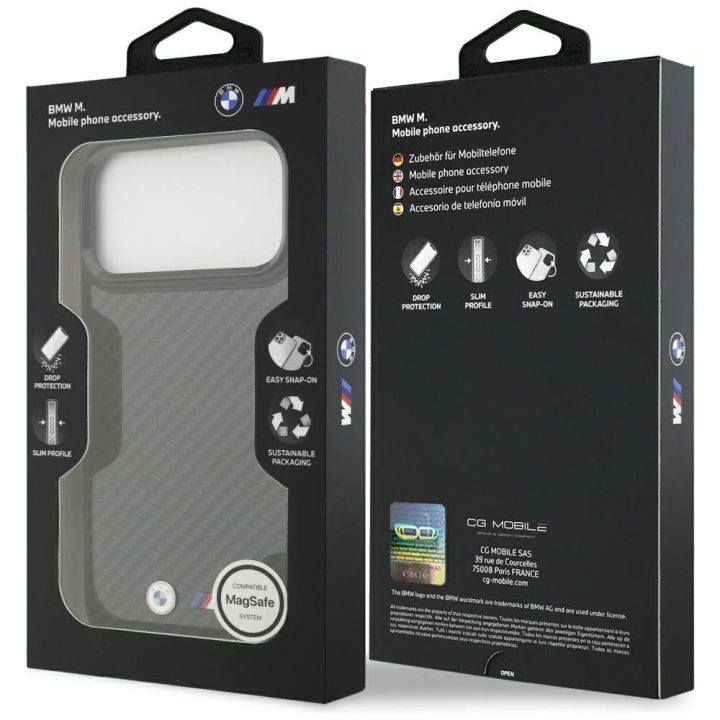 Telefono dėklas iPhone 17 Pro Max juodas su MagSafe BMW M