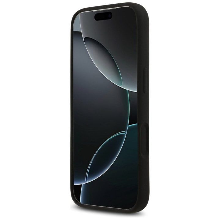 Telefono dėklas iPhone 17 Pro juodas silikoninis Guess