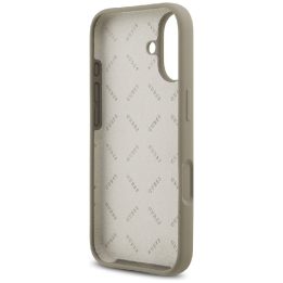 Telefono dėklas iPhone 17 rudas silikoninis Guess