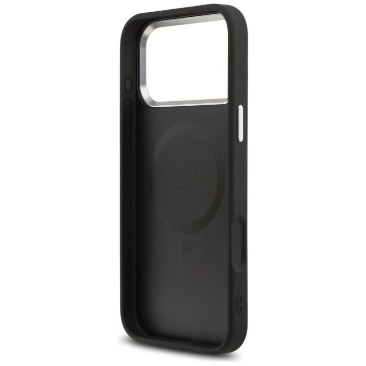 Telefono dėklas iPhone 17 Pro Max juodas su MagSafe Guess