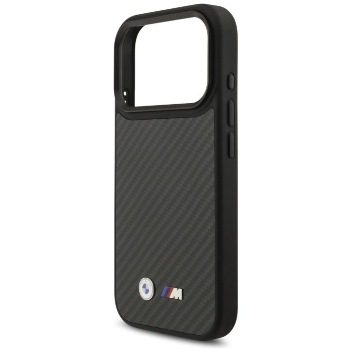 Telefono dėklas iPhone 17 Pro juodas Kevlar su MagSafe BMW
