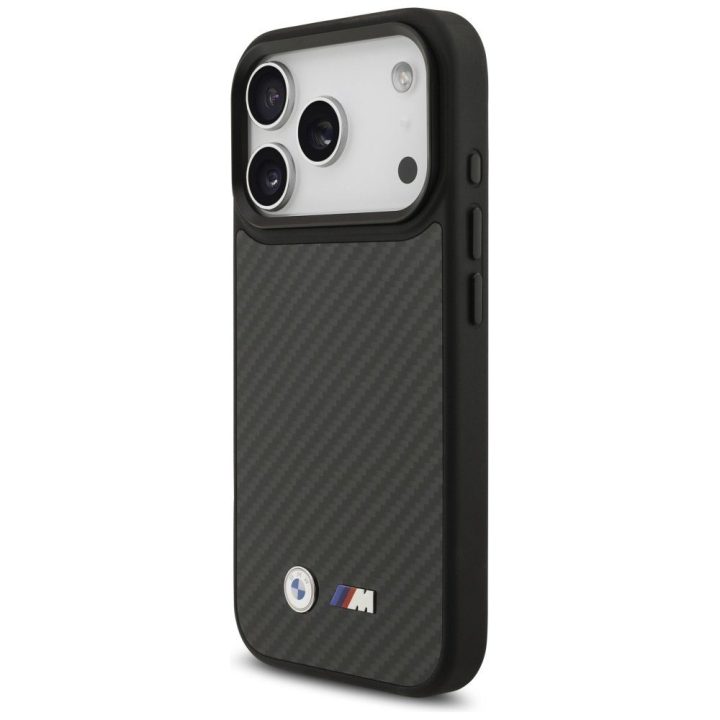 Telefono dėklas iPhone 17 Pro juodas Kevlar su MagSafe BMW