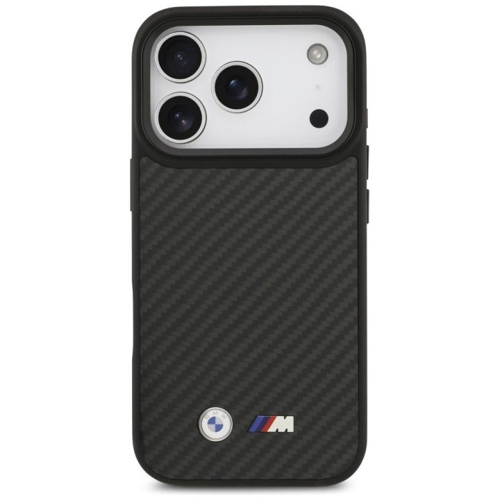 Telefono dėklas iPhone 17 Pro juodas Kevlar su MagSafe BMW