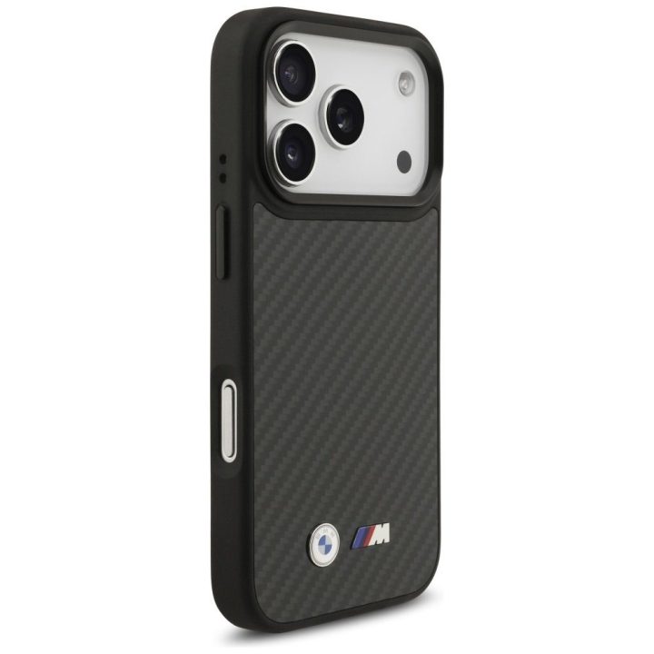 Telefono dėklas iPhone 17 Pro juodas Kevlar su MagSafe BMW