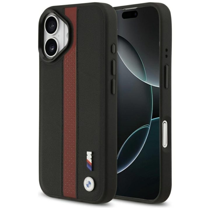 BMW M Perforated Stripe Logo MagSafe Case for iPhone 17 - Red