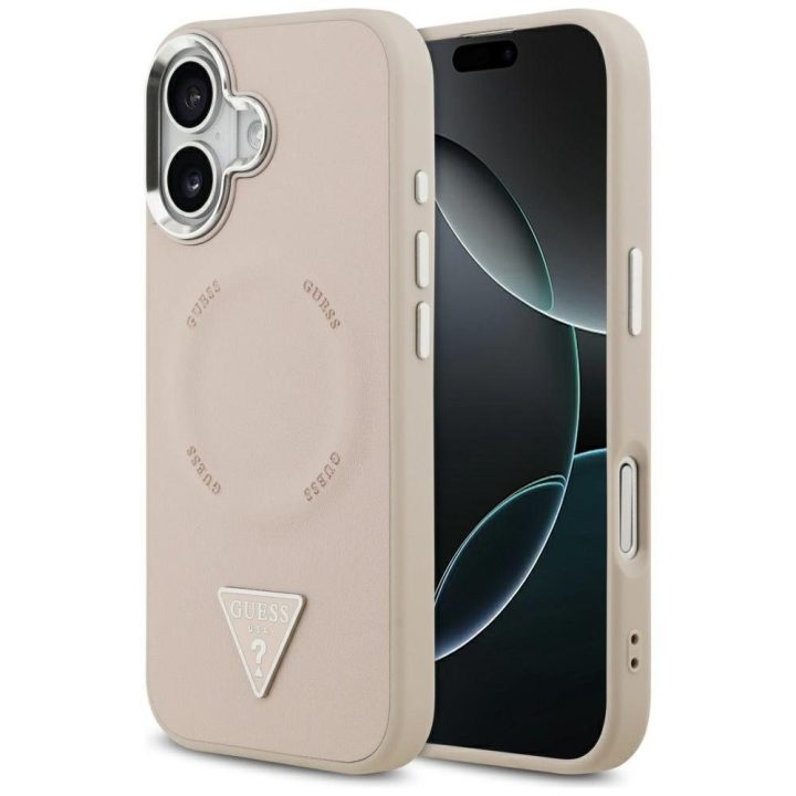 Guess Triangle Logo MagSafe case for iPhone 17 - pink