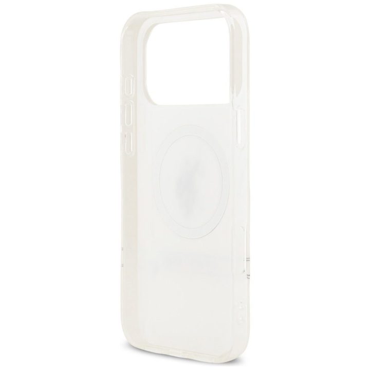 US Polo DH and Bottom Stripe Logo MagSafe Case for iPhone 17 Pro Max - White
