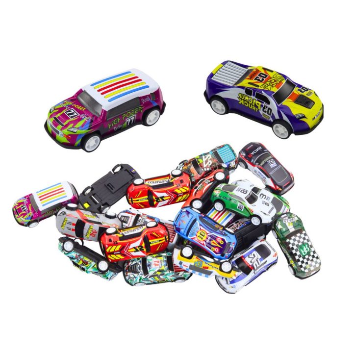 Set of Cars in Suitcase 25 Pieces Mat with Roads