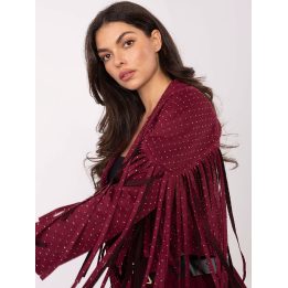 Bordo spalvos striukė su kutais ir akutėmis